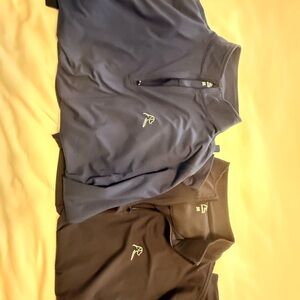 Rhoback Men’s Quarter-Zip Pullovers in Navy and Black